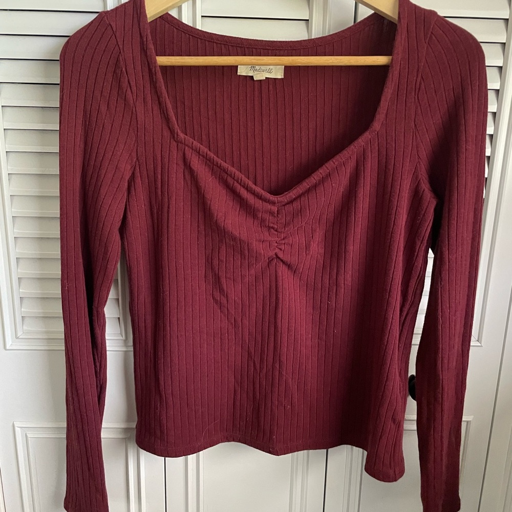 Madewell burgundy top